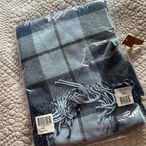 NWT Steve Madden Blue and Gray Plaid Scarf